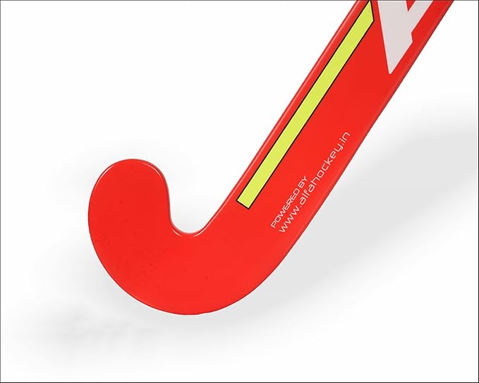 ALFA Y-30 Junior Hockey Stick | Color: Red | Size: 30" | Material: 10% Carbon | Gender: Unisex | Lightweight | Ergonomic Grip | Durable | High Control | Enhanced Power