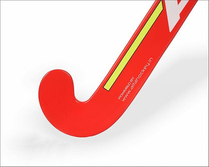 ALFA Y-30 Junior Hockey Stick | Color: Red | Size: 30" | Material: 10% Carbon | Gender: Unisex | Lightweight | Ergonomic Grip | Durable | High Control | Enhanced Power