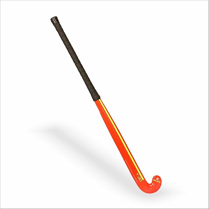 ALFA Y-30 Junior Hockey Stick | Color: Red | Size: 30" | Material: 10% Carbon | Gender: Unisex | Lightweight | Ergonomic Grip | Durable | High Control | Enhanced Power