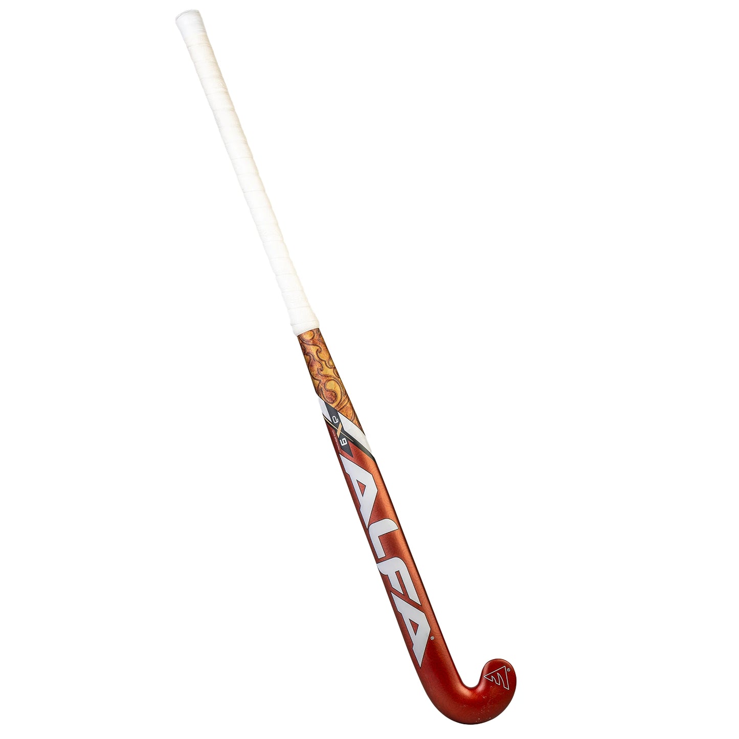 ALFA AX-9 Senior Composite Hockey Stick | Color : Copper | Material : 90% Carbon 5%kevlar 5% fiberglass | Lightweight and Durable |Elite Performance | Precision Craftsmanship | Extra Low Bow Bend for Drag Flick