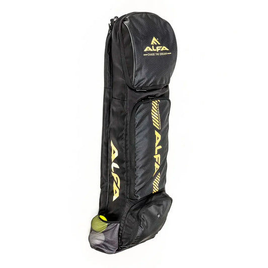 ALFA Pro 93 Hockey Kit Bag |Color : Black | Size : Large | Organized Storage | Comfortable Carrying | Durable Polyester | Water-Resistant | Convenient Accessory Storage | Unisex Design.